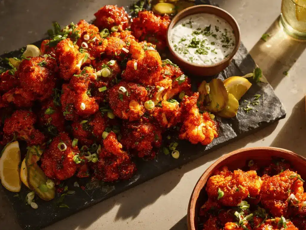 Air fryer Nashville hot cauliflower bites - featured image
