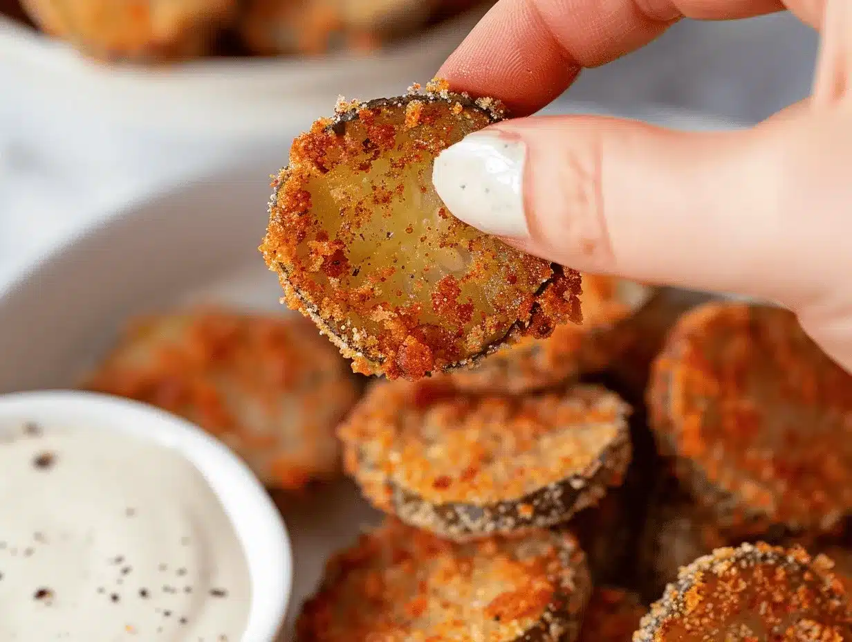 air fryer Nashville hot fried pickles preparation steps