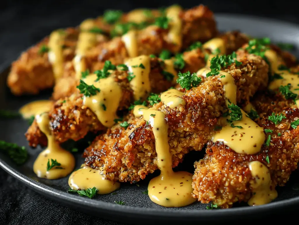 air fryer pretzel-crusted chicken tenders - featured image