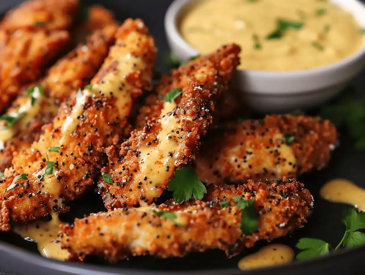 air fryer pretzel-crusted chicken tenders preparation steps