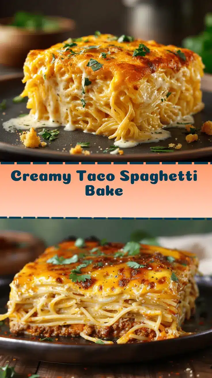 baked cream cheese taco spaghetti casserole recipe