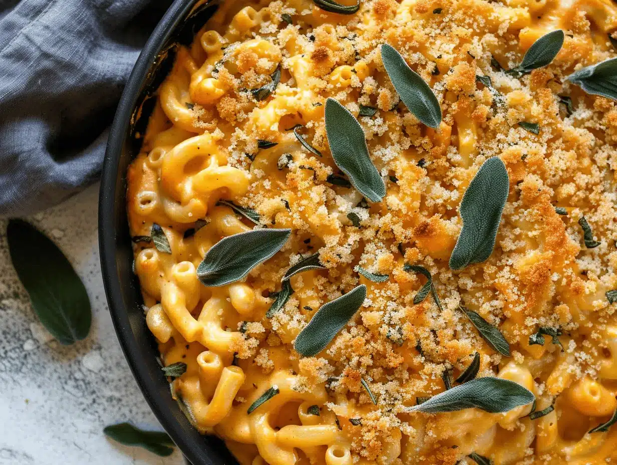 baked pumpkin mac and cheese preparation steps