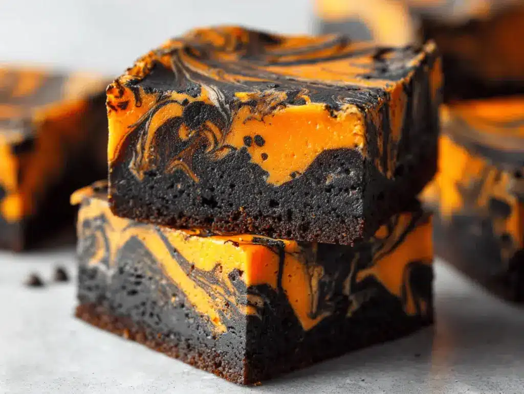 black velvet pumpkin swirl brownies - featured image