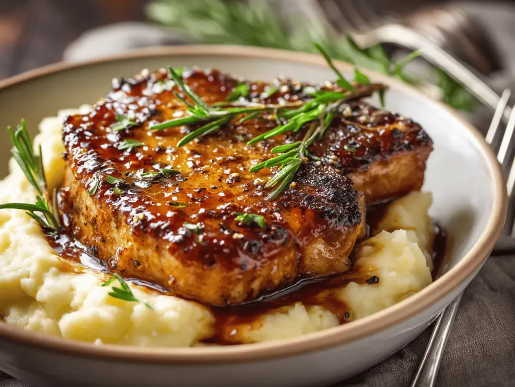brown sugar pork chops - featured image