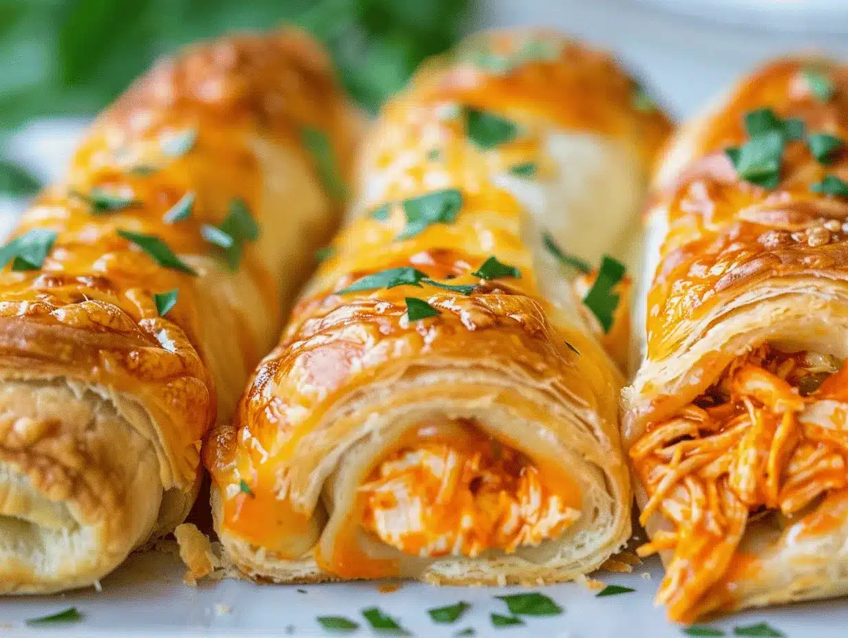 Buffalo Chicken Crescent Roll-Ups preparation steps