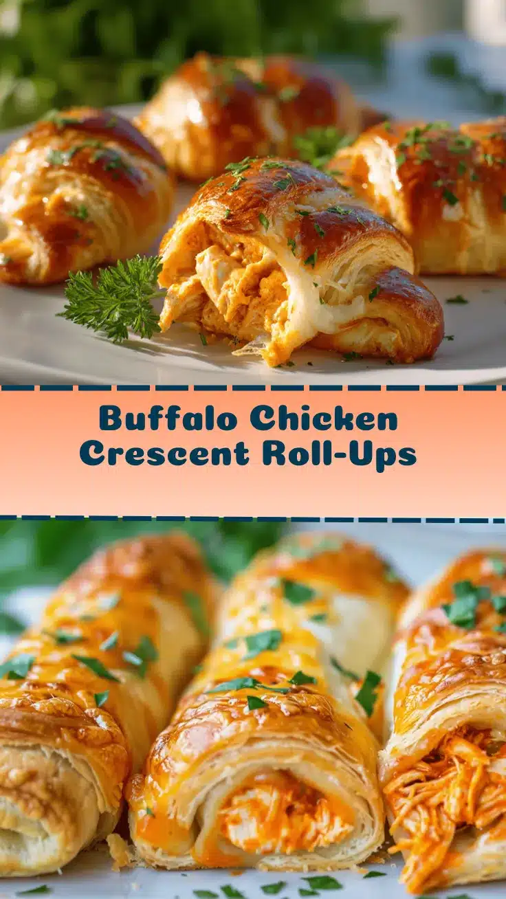 Buffalo Chicken Crescent Roll-Ups recipe