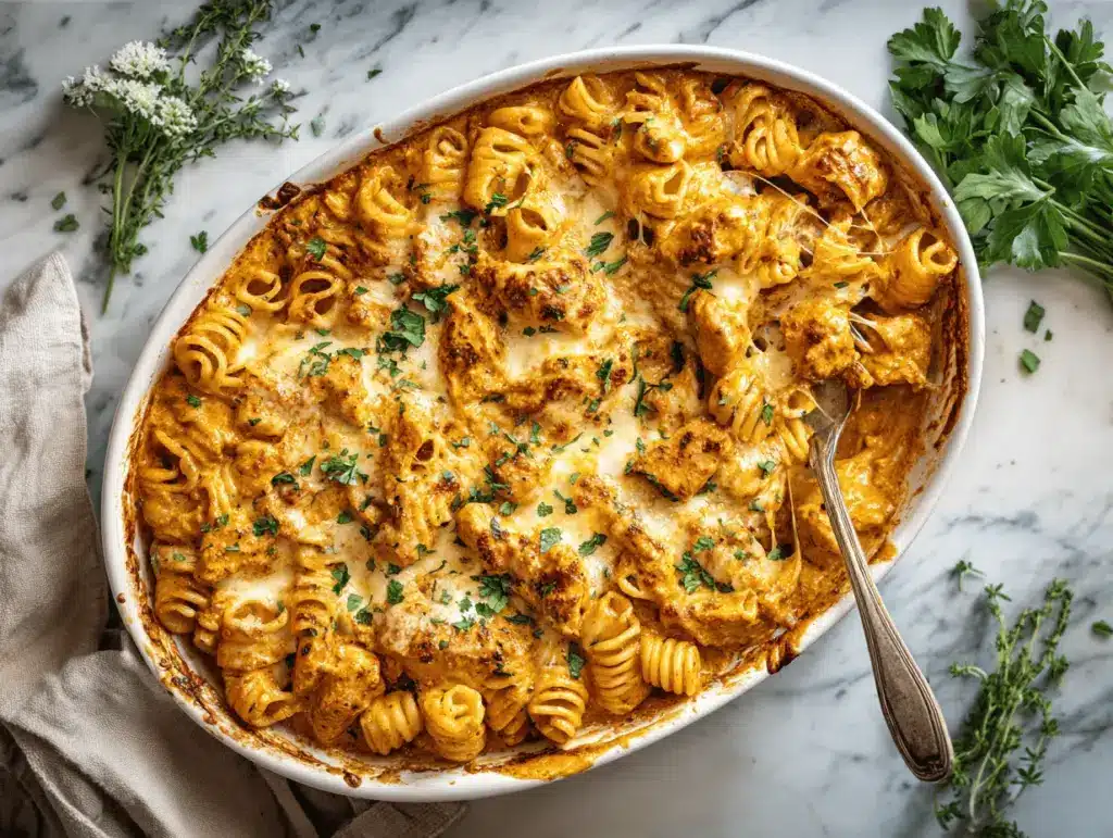 Butter Chicken Pasta Bake - featured image