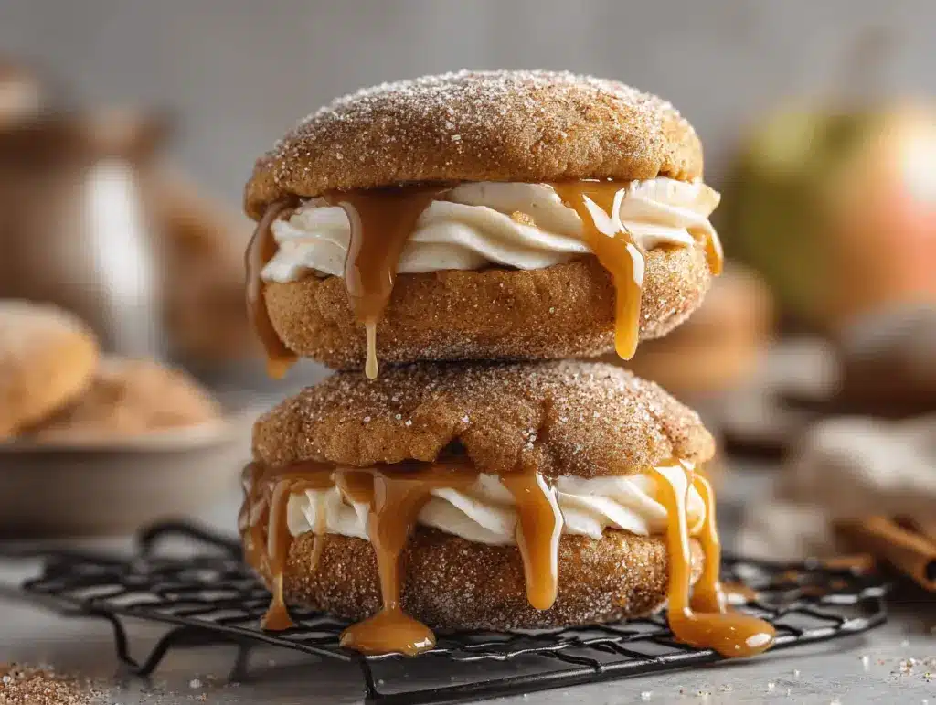 Caramel Apple Cider Whoopie Pies - featured image
