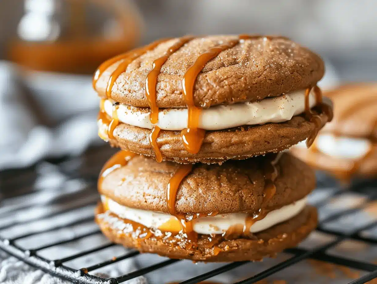 Caramel Apple Cider Whoopie Pies preparation steps