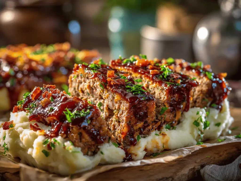 cheesy BBQ bacon meatloaf - featured image