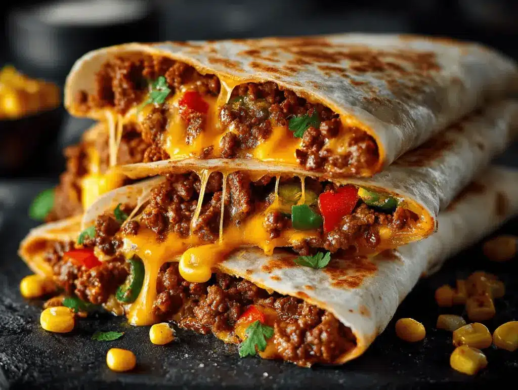 Cheesy Beef Quesadilla Melt Wraps - featured image