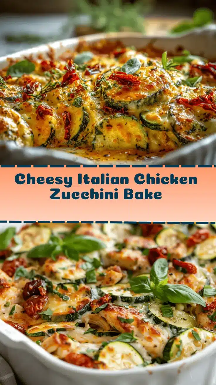 Cheesy Italian Chicken Zucchini Casserole recipe