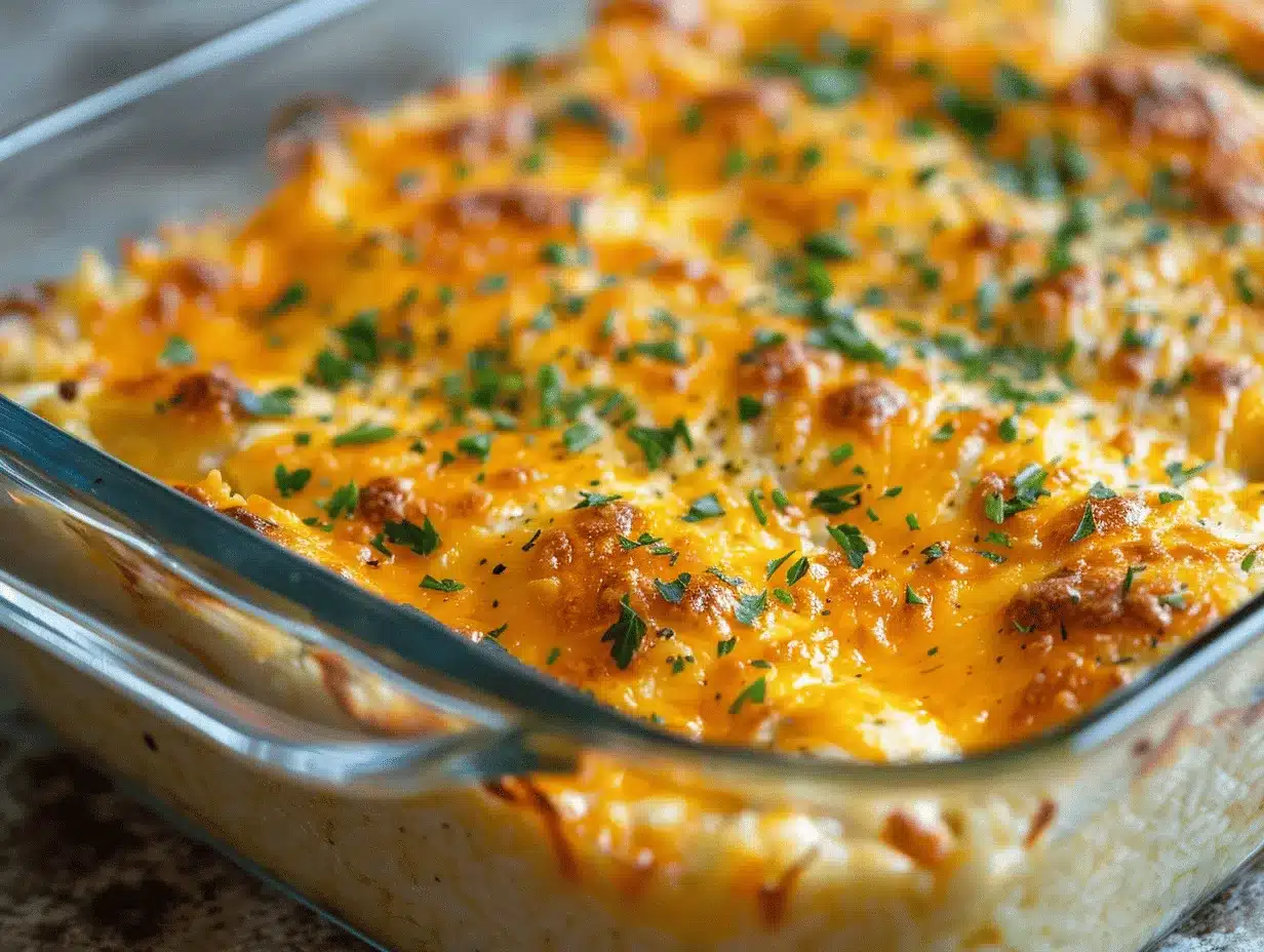 cheesy ranch chicken and rice bake preparation steps