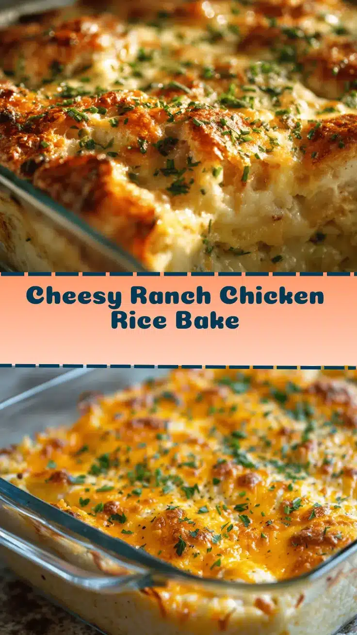 cheesy ranch chicken and rice bake recipe
