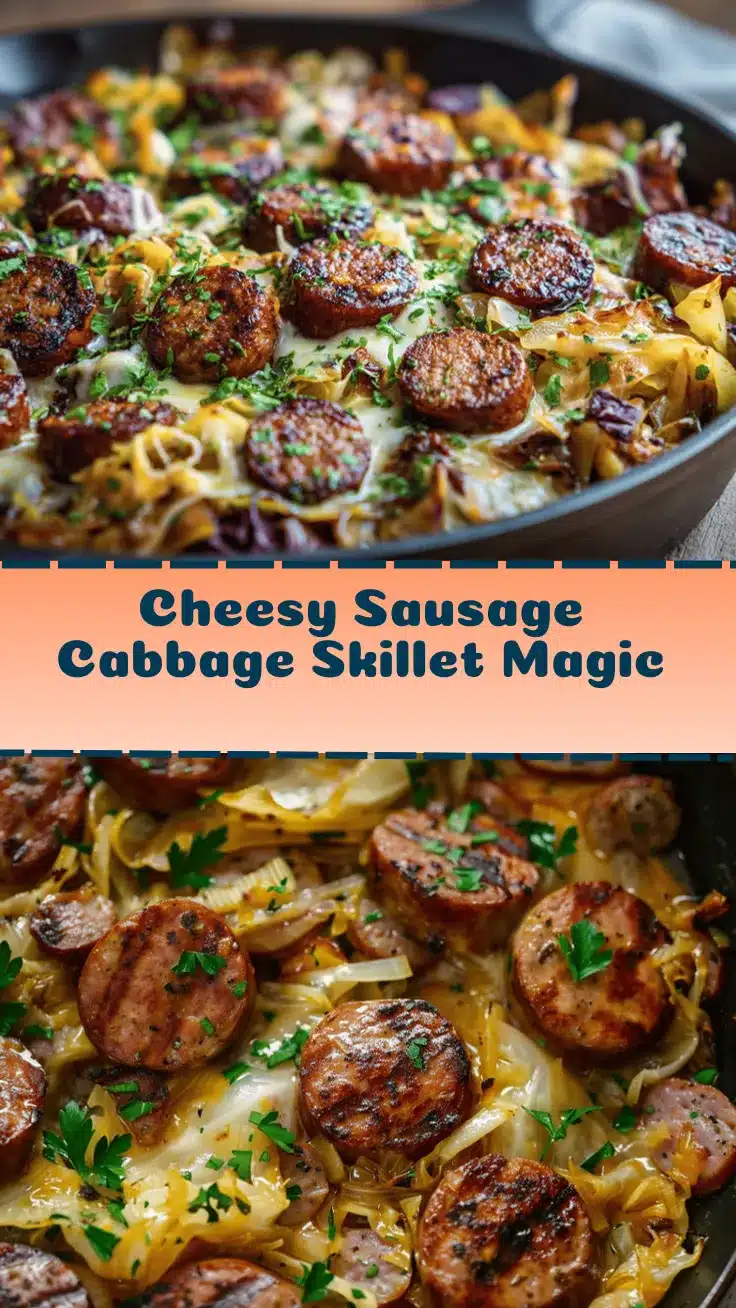 cheesy sausage and cabbage skillet recipe