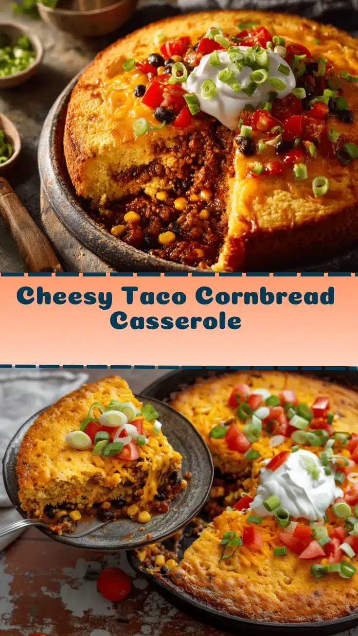 cheesy taco cornbread casserole recipe