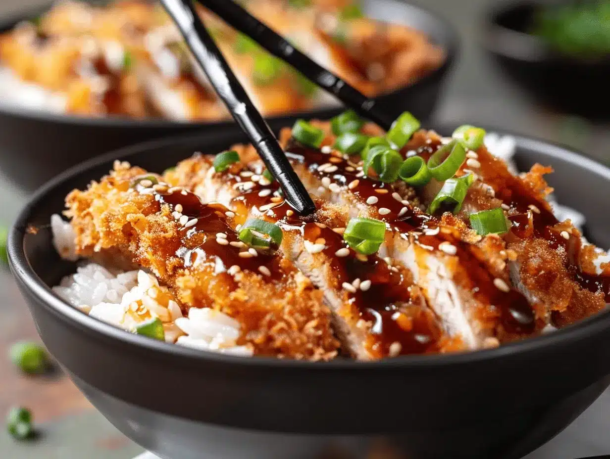 chicken katsu bowls preparation steps
