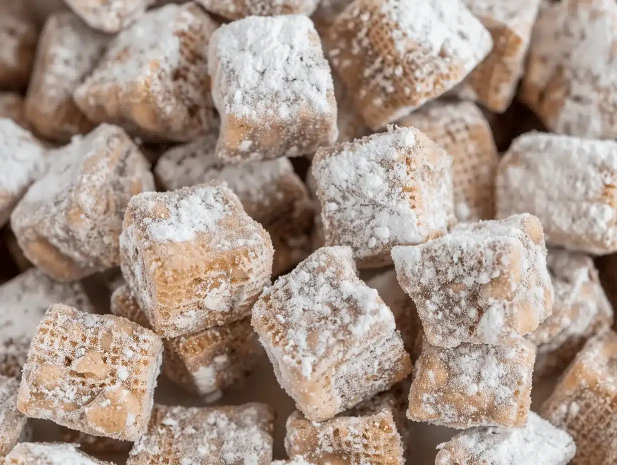 cinnamon roll puppy chow preparation steps