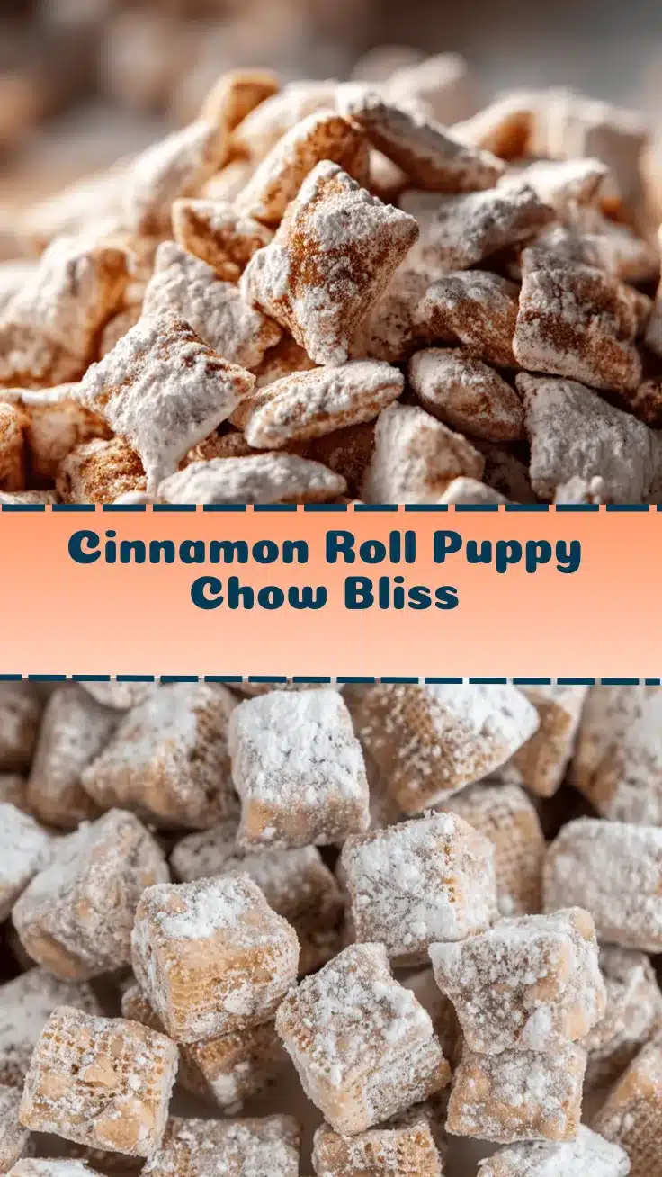 cinnamon roll puppy chow recipe