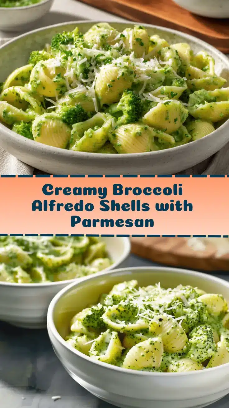 creamy broccoli alfredo shells recipe