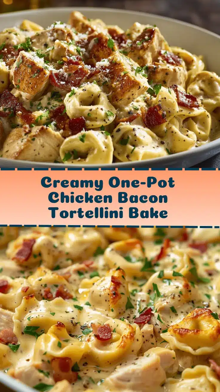 creamy chicken bacon tortellini bake recipe