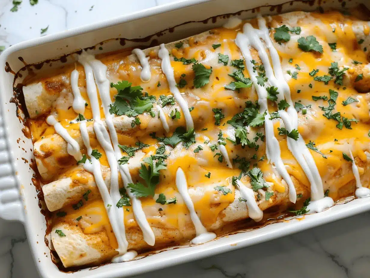 creamy chicken enchilada bake preparation steps