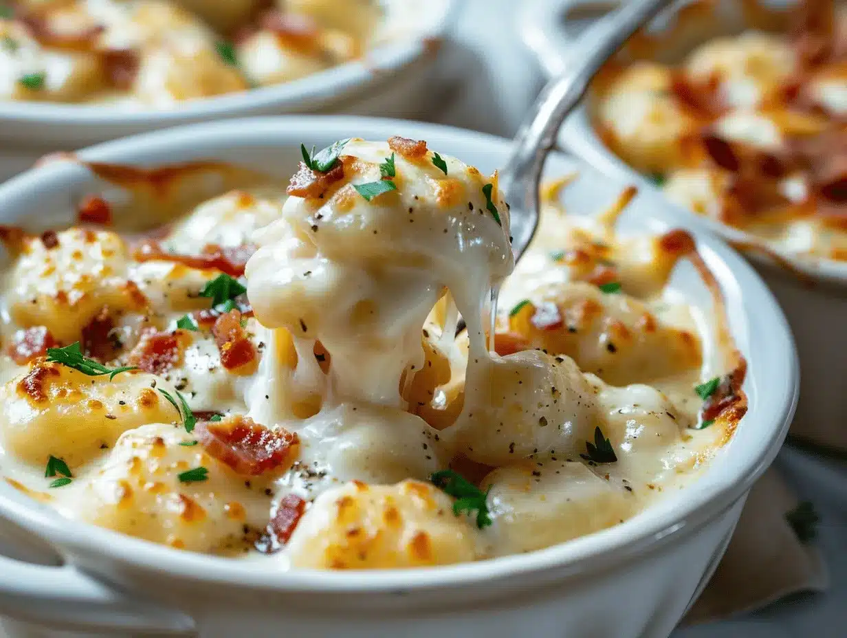 creamy crack chicken gnocchi bake preparation steps