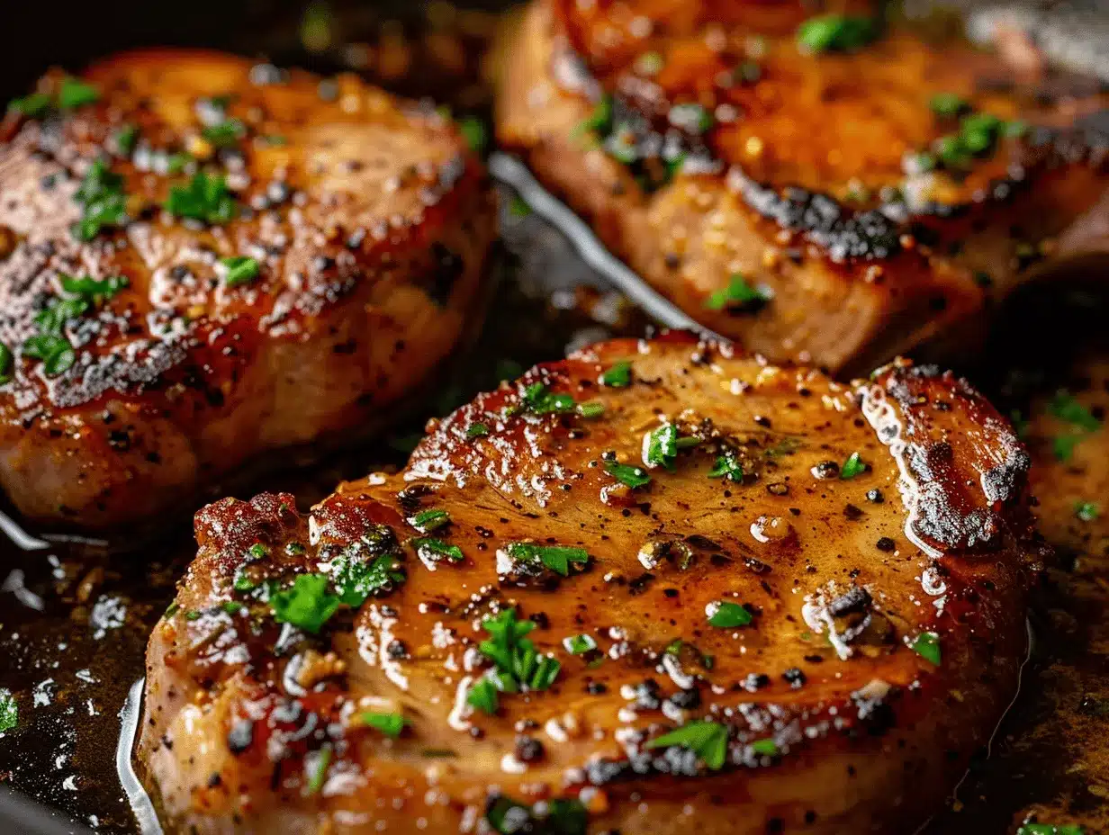 creamy garlic butter pork chops preparation steps