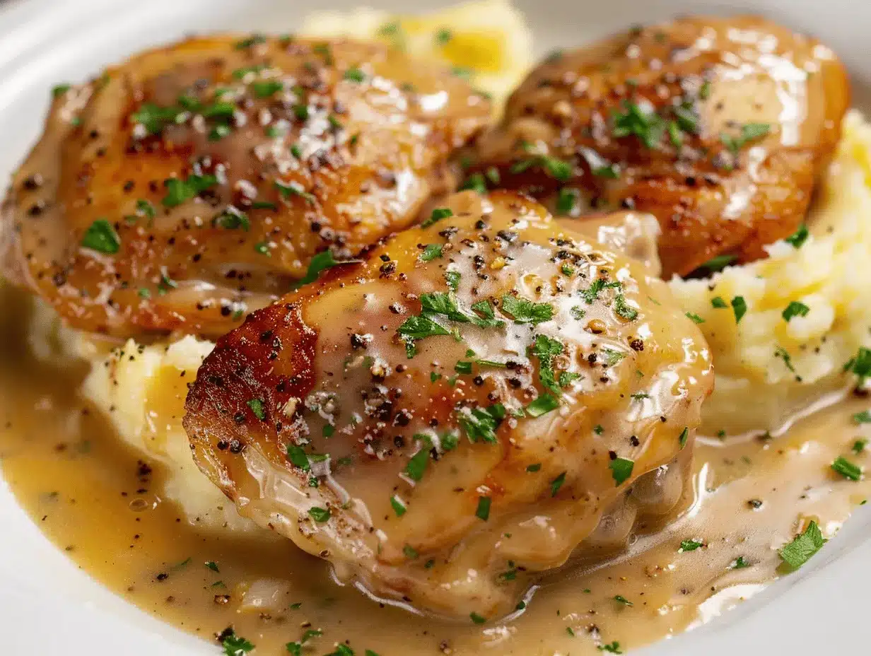 creamy garlic chicken thighs preparation steps
