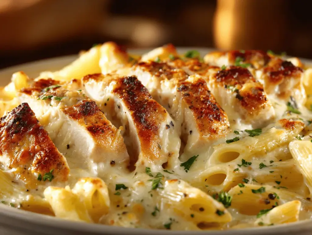Creamy Garlic Parmesan Chicken Alfredo Bake - featured image