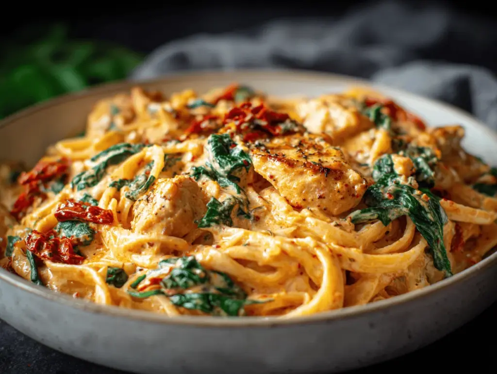 creamy Tuscan chicken pasta - featured image