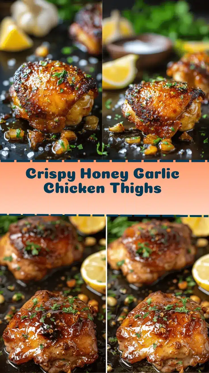 crispy honey garlic glazed chicken thighs recipe
