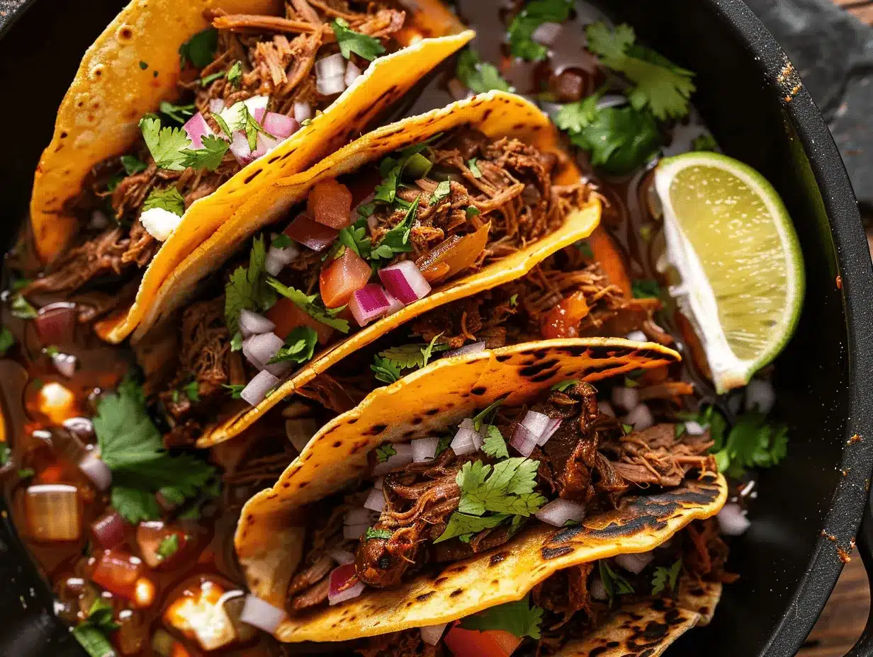 Crock Pot Birria Beef Tacos preparation steps