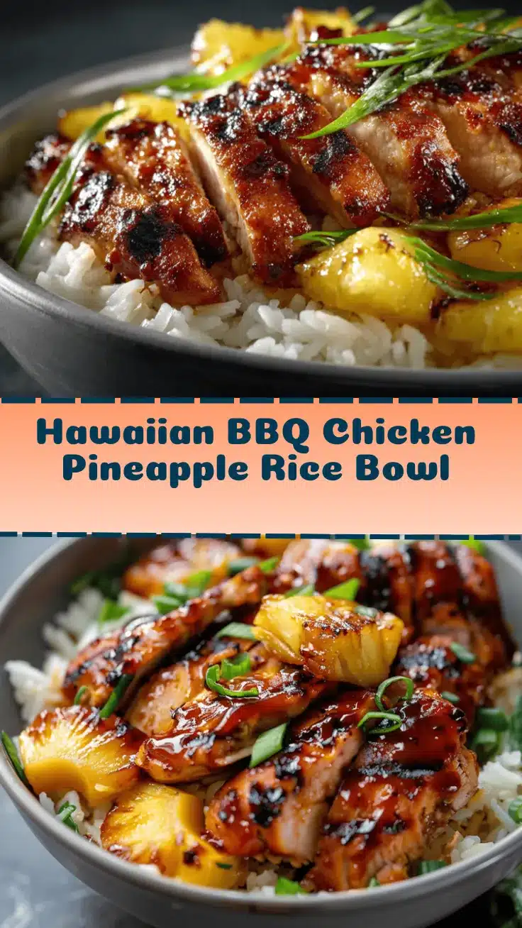 Hawaiian BBQ Chicken and Pineapple Rice Bowl recipe