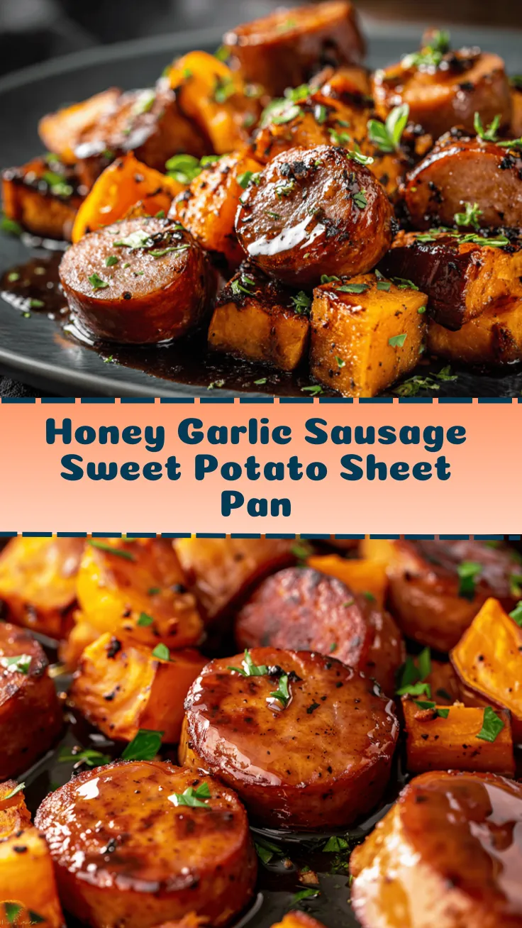 honey garlic sausage sheet pan dinner recipe