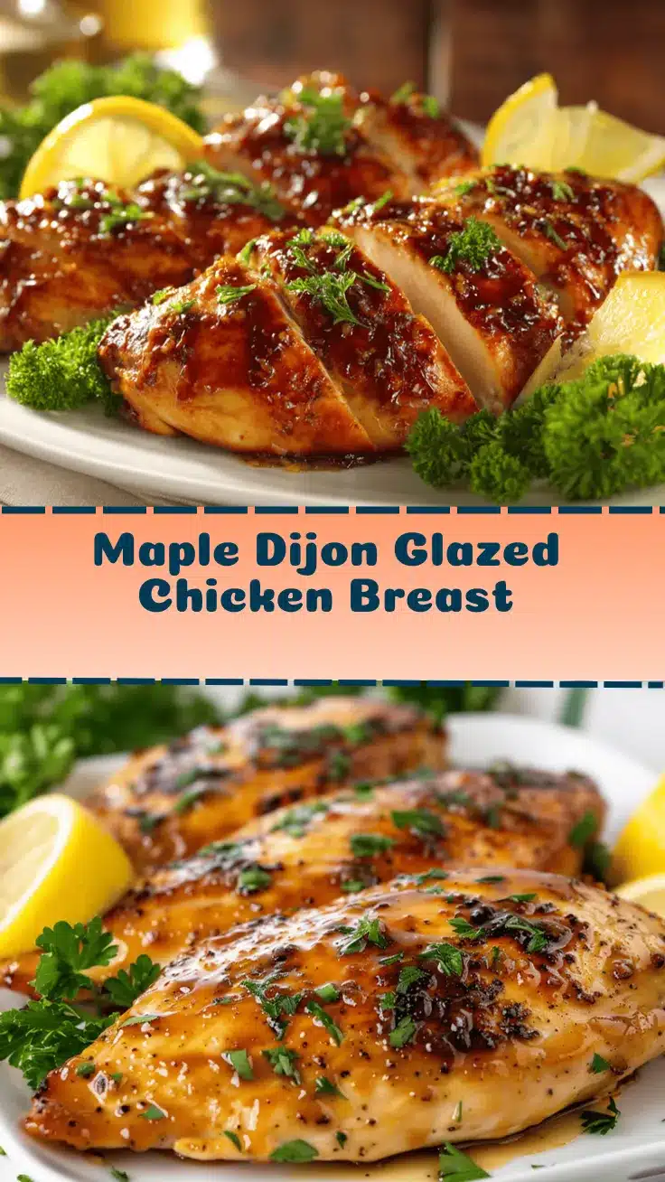 maple Dijon glazed baked chicken breast recipe