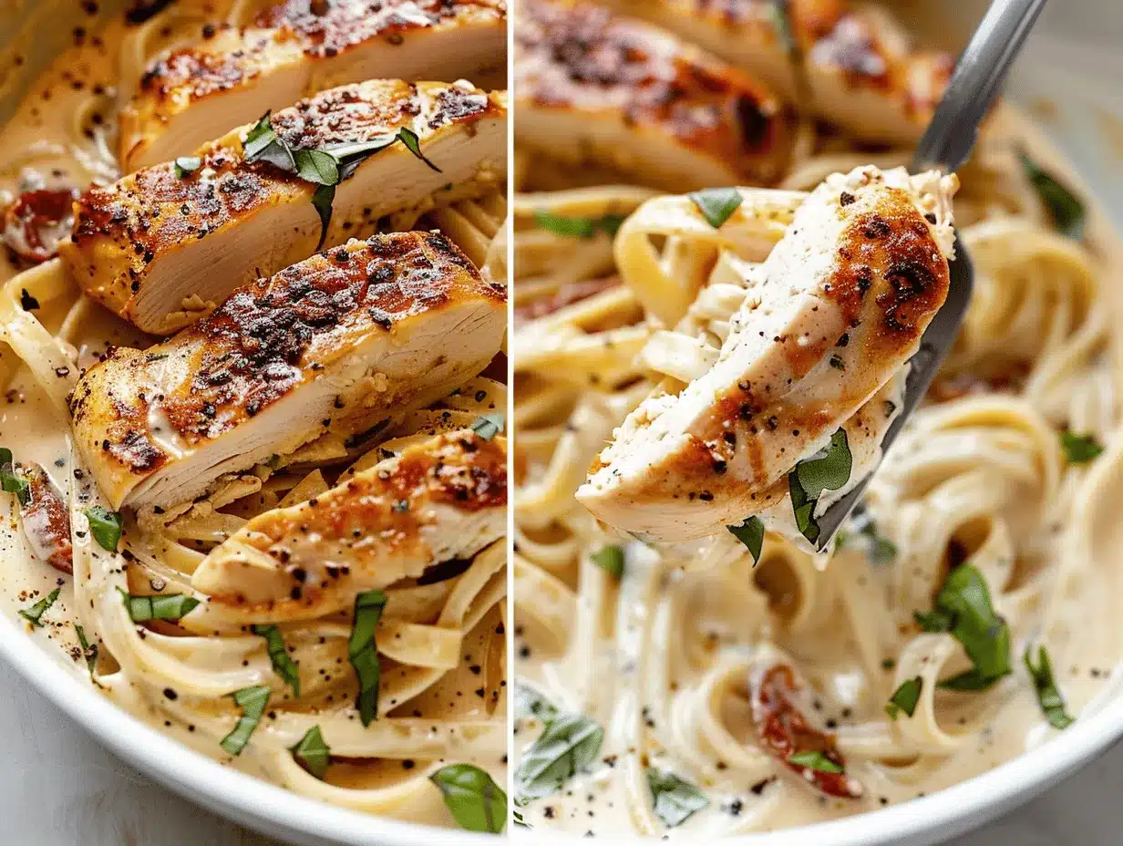 Marry Me Chicken Alfredo Pasta preparation steps