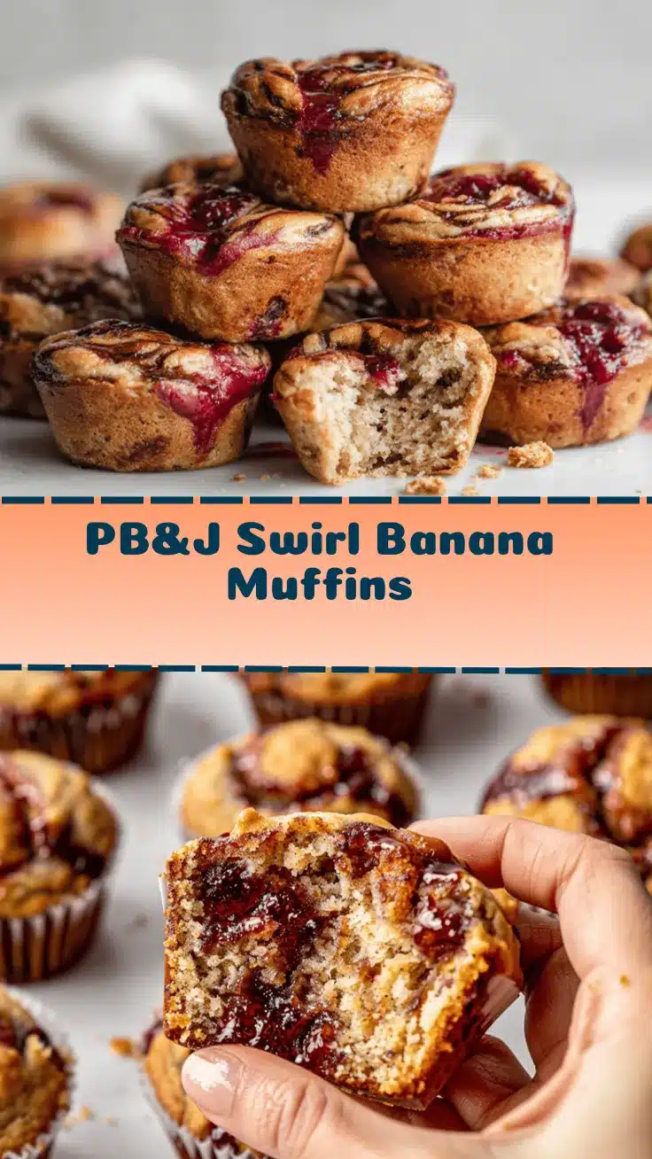 peanut butter jelly banana bread muffins recipe