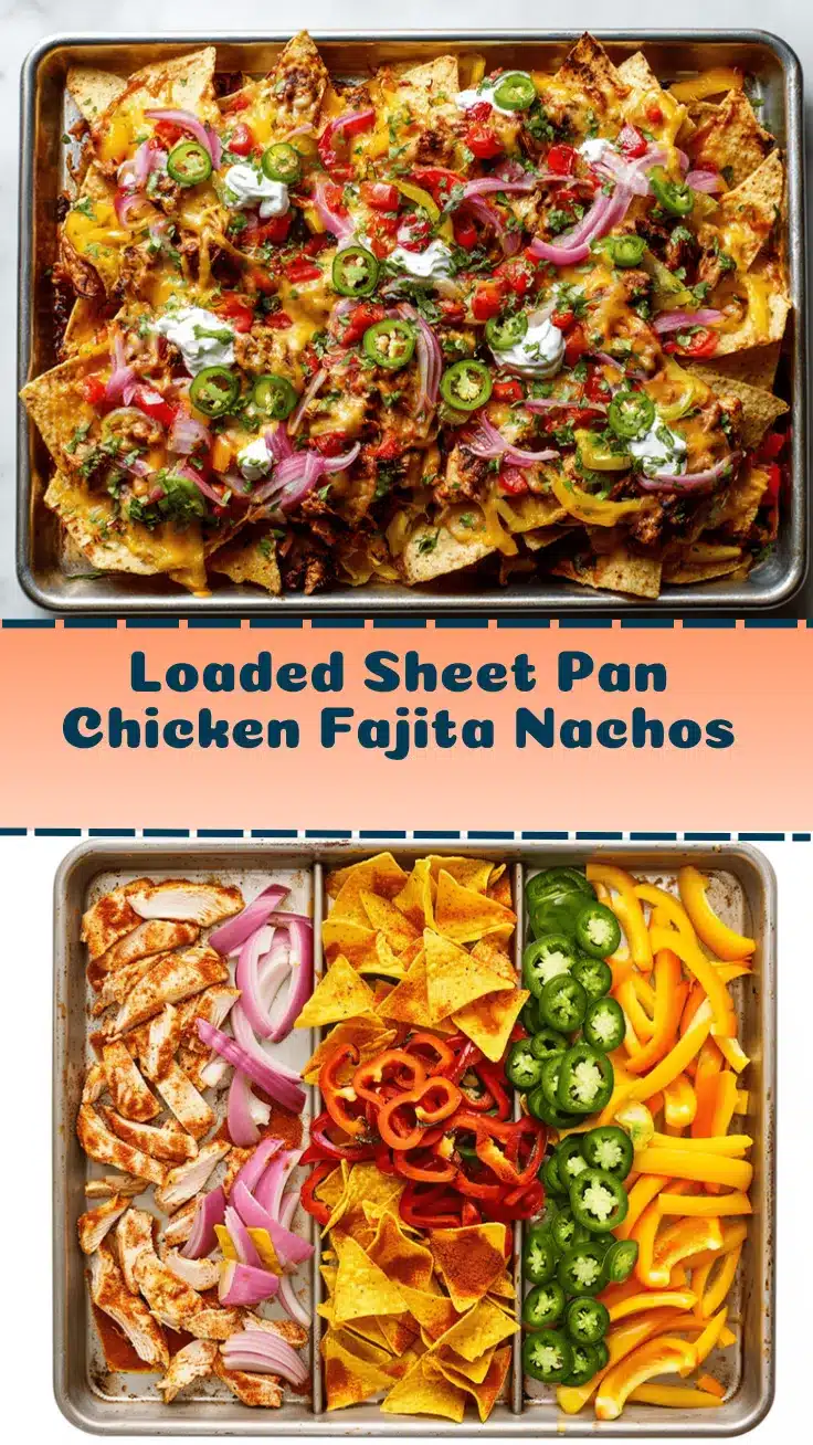 sheet pan chicken fajita nachos recipe