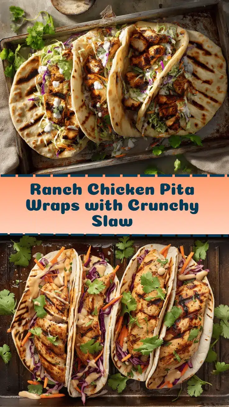 Sheet Pan Chicken Ranch Pita Wraps recipe