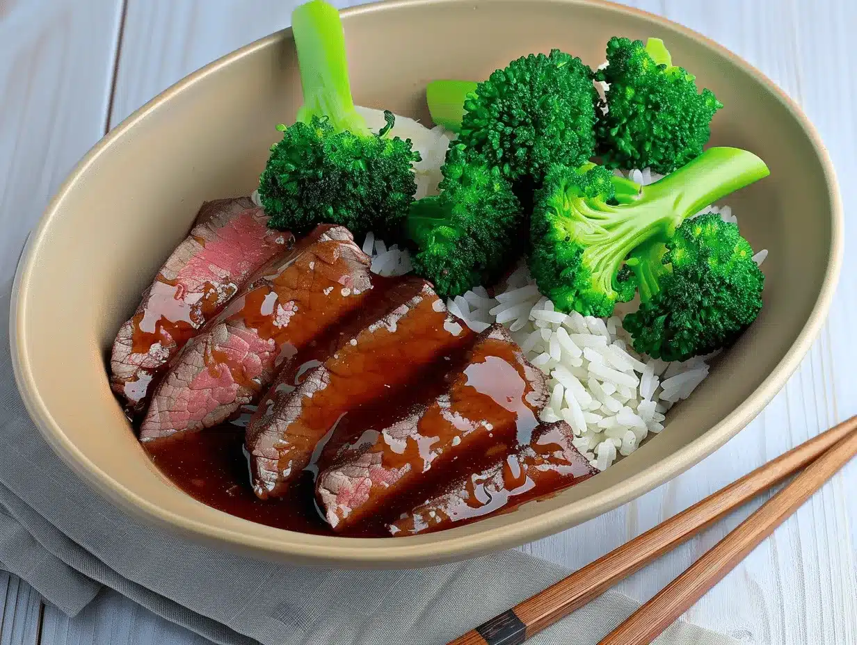 slow cooker honey garlic beef and broccoli preparation steps
