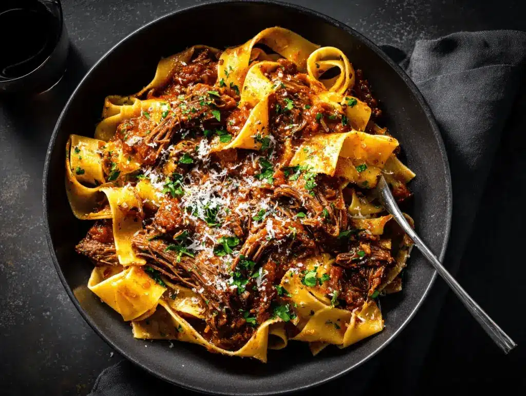 slow cooker short rib ragu - featured image