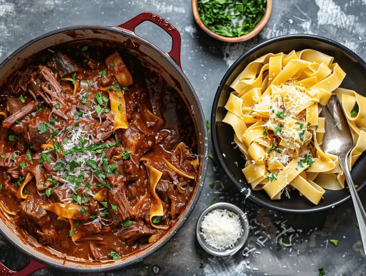 slow cooker short rib ragu preparation steps