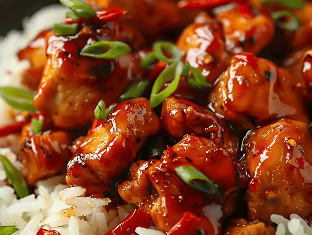 sweet and spicy BBQ chicken bowl preparation steps