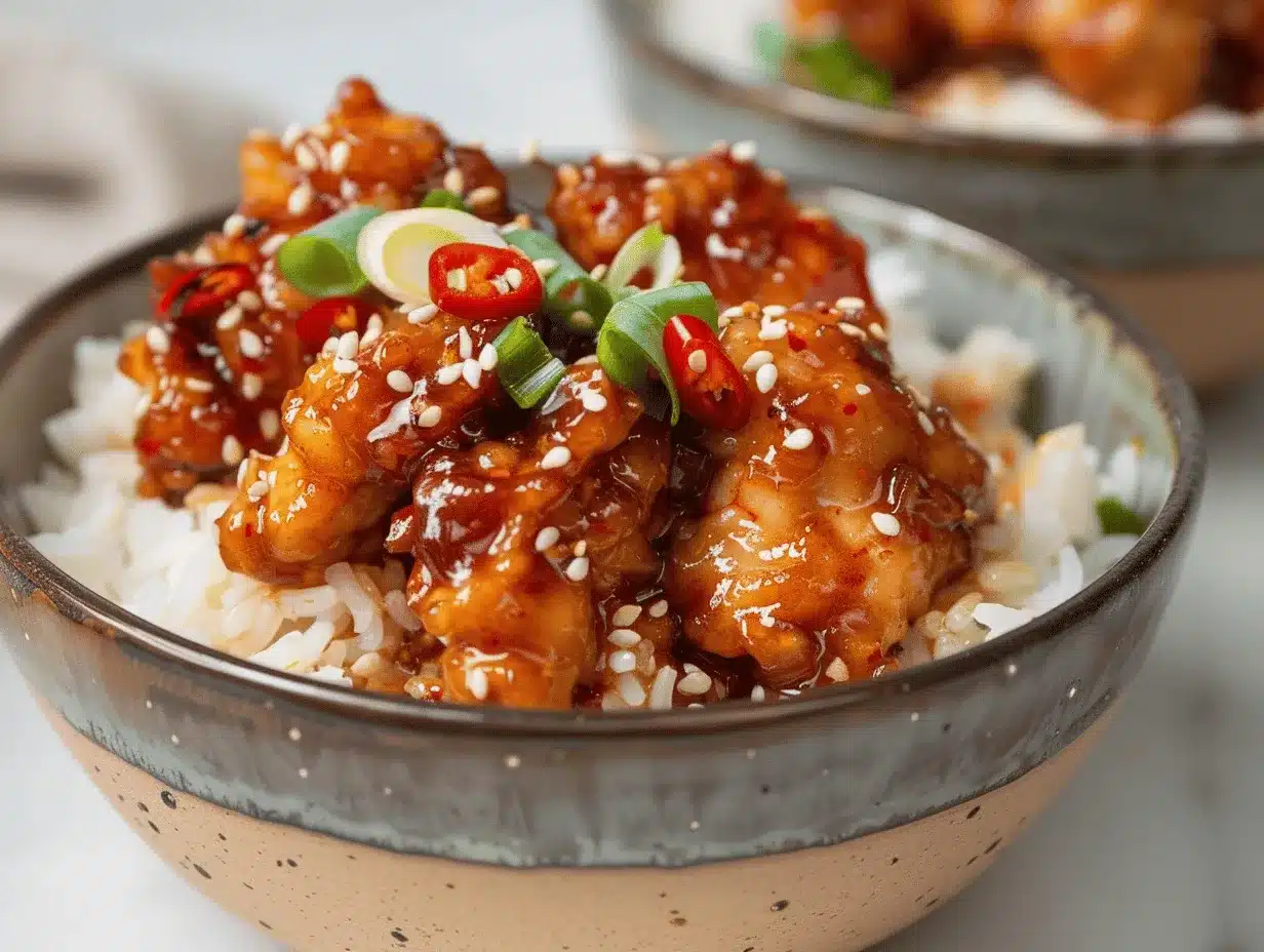 sweet chili chicken bowls preparation steps