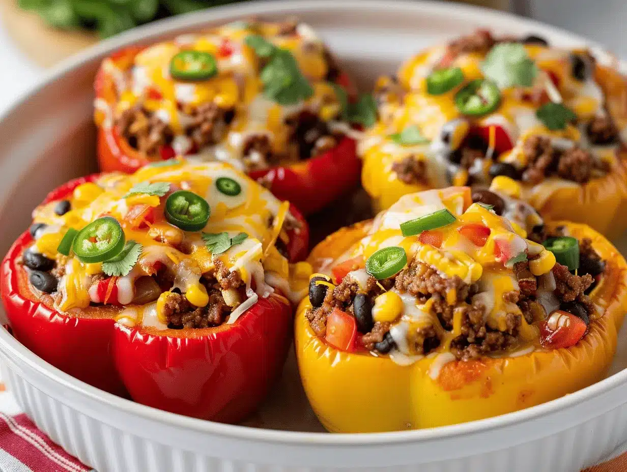 Tex-Mex Cheesy Taco Stuffed Peppers preparation steps