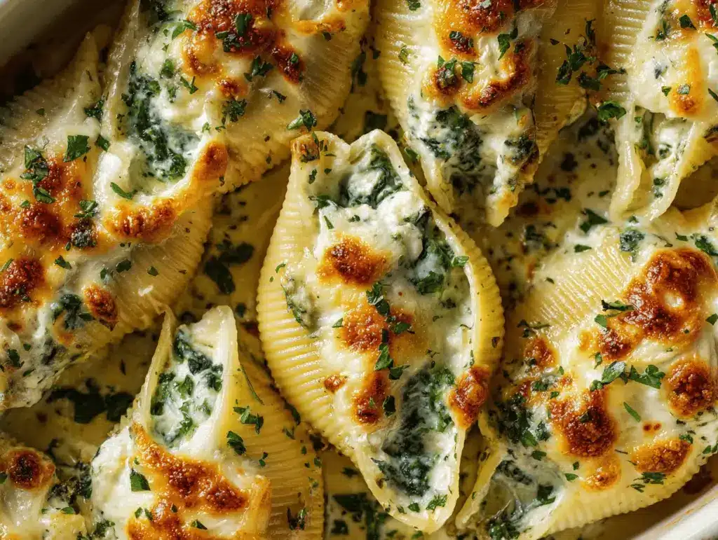 Three-Cheese Spinach Alfredo Stuffed Shells - featured image