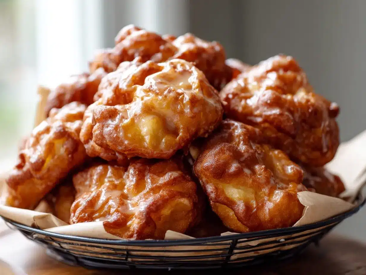 air fryer apple fritters preparation steps
