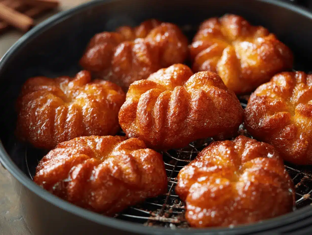 Air Fryer Cinnamon Apple Fritters preparation steps