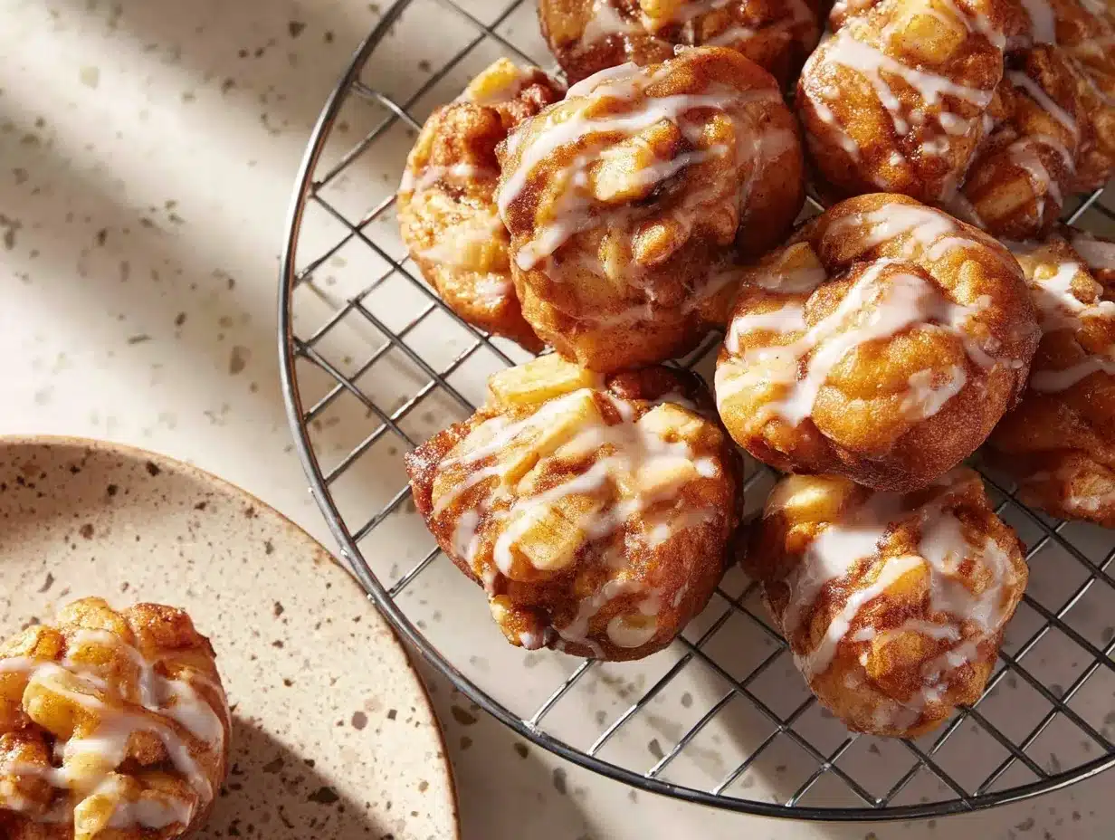 air fryer cinnamon roll apple fritters preparation steps